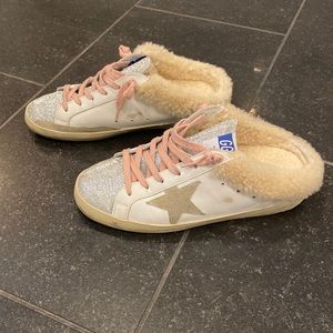 Golden Goose Sabot Shearling Lined Sneakers